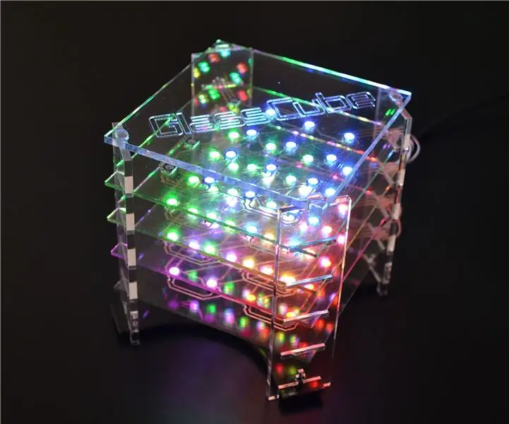 GlassCube - Cub LED 4x4x4 pe PCB-uri din sticlă: 11 pași (cu imagini)