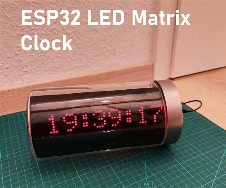 Светодиодные матричные часы ESP32: 8 шагов