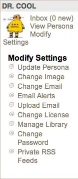 Modifique suas configurações