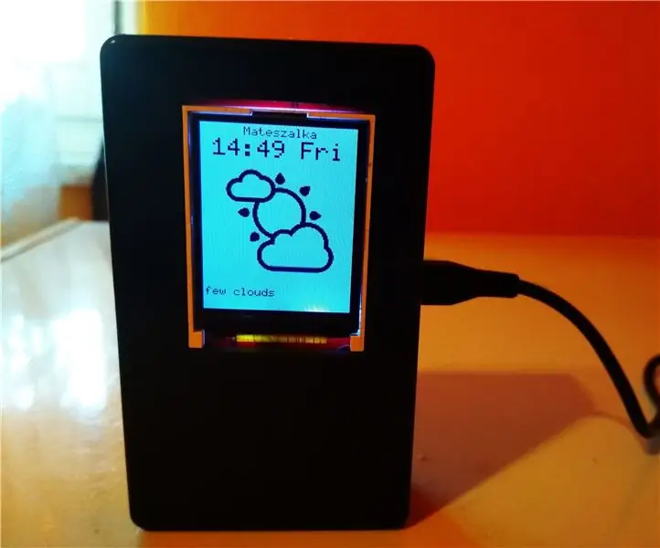 TFT LCD дэлгэцтэй ESP8266/ESP32 цаг уурын станц: 8 алхам