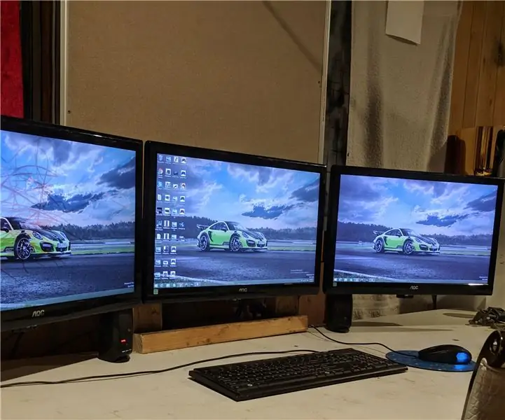 Bangun Dudukan Triple Monitor yang Dapat Disesuaikan: 6 Langkah