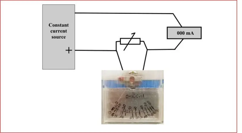 Descobrindo o resistor Shunt do medidor para ler 0-100 MA