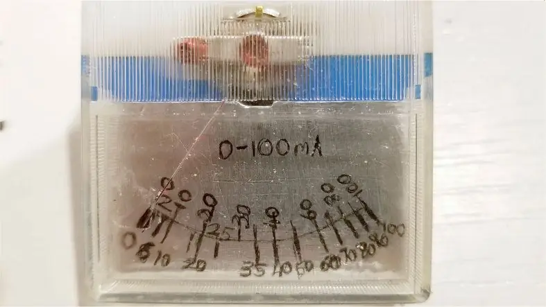 Descobrindo o resistor Shunt do medidor para ler 0-100 MA