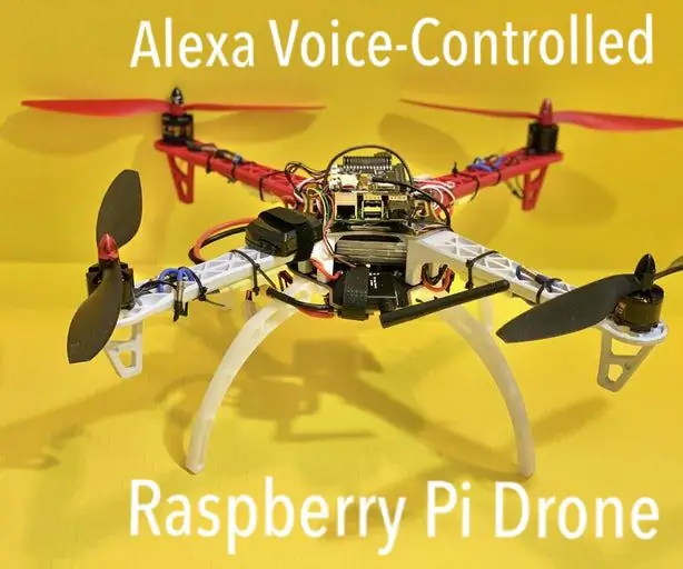 Alexa Raspberry Pi Drone yang Dikendalikan Suara Dengan IoT dan AWS: 6 Langkah (dengan Gambar)