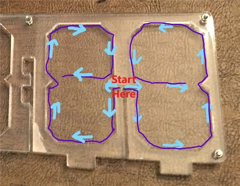 I-embed ang LED Strip at Mga Segment para sa Mga Digit sa Acrylic Frame