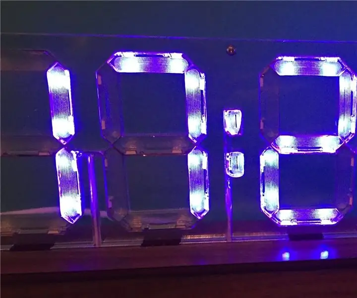 Edge-Lit Seven Segment Clock Display: 16 trin (med billeder)