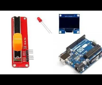 Kontroll -LED vilgub potentsiomeetri ja OLED -ekraaniga: 6 sammu