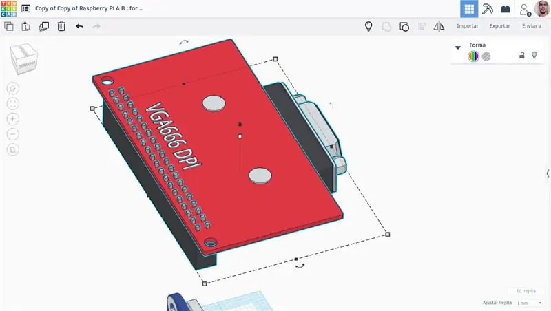 VGA666 mooduli adapterplaat