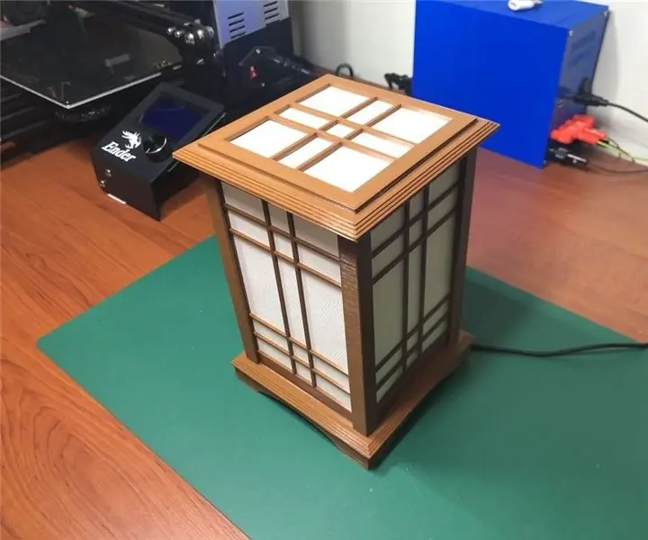 3D vytištěná japonská lampa s animovaným osvětlením: 3 kroky