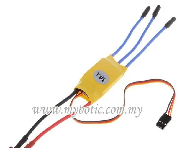 HW30A Dvigatel tezligini boshqarish moslamasi va Arduino UNO yordamida uchuvchisiz kvadrokopterli cho'tkasi bo'lmagan shahar motorini (3 simli) qanday boshqarish kerak: 5 qadam