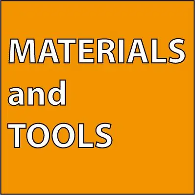 Matériaux et outils