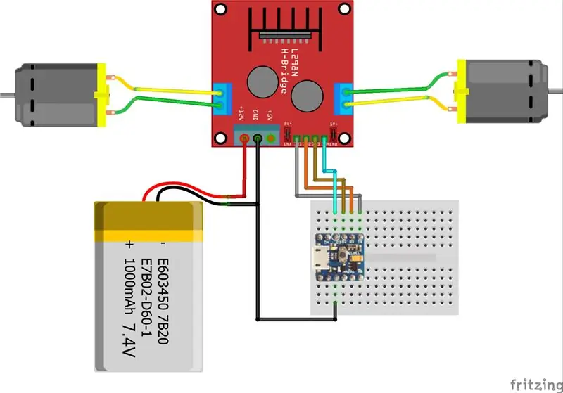 Gebruik die L298N -motorbestuurdermodule