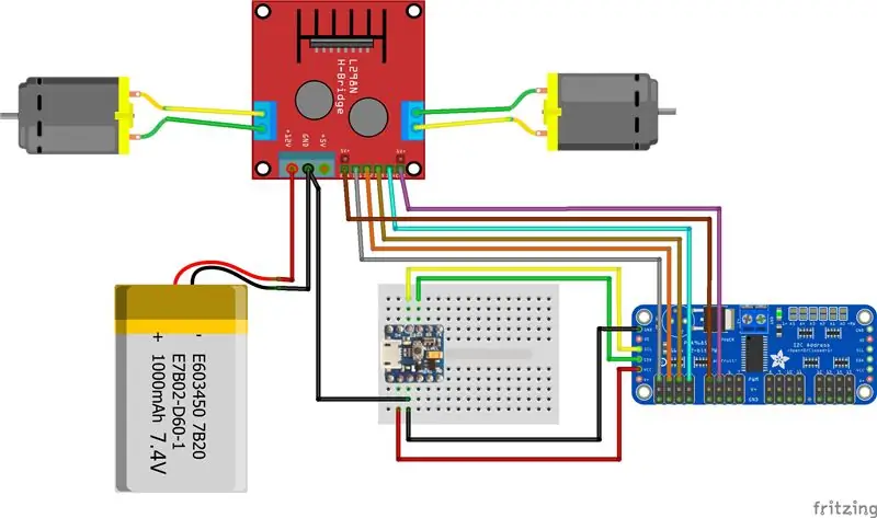 Ntxiv PWM rau L298N Driver Module