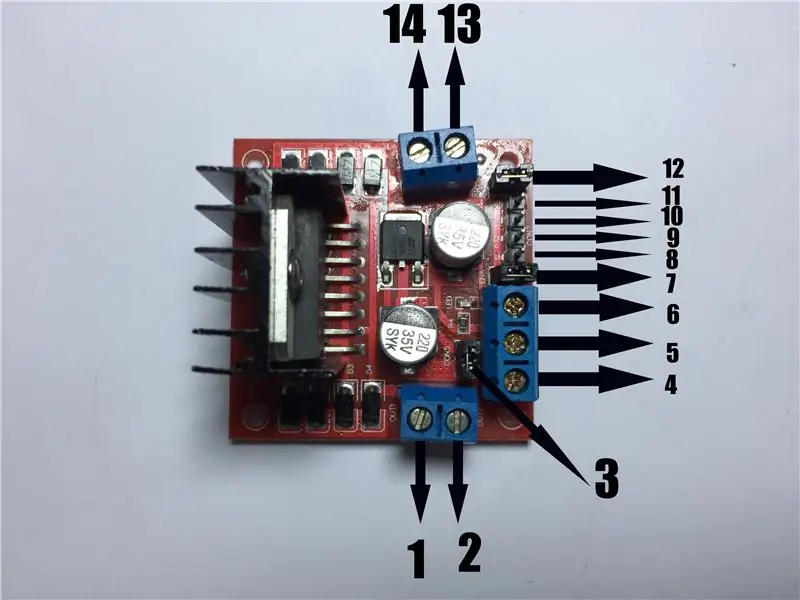 Использование модуля драйвера двигателя L298N