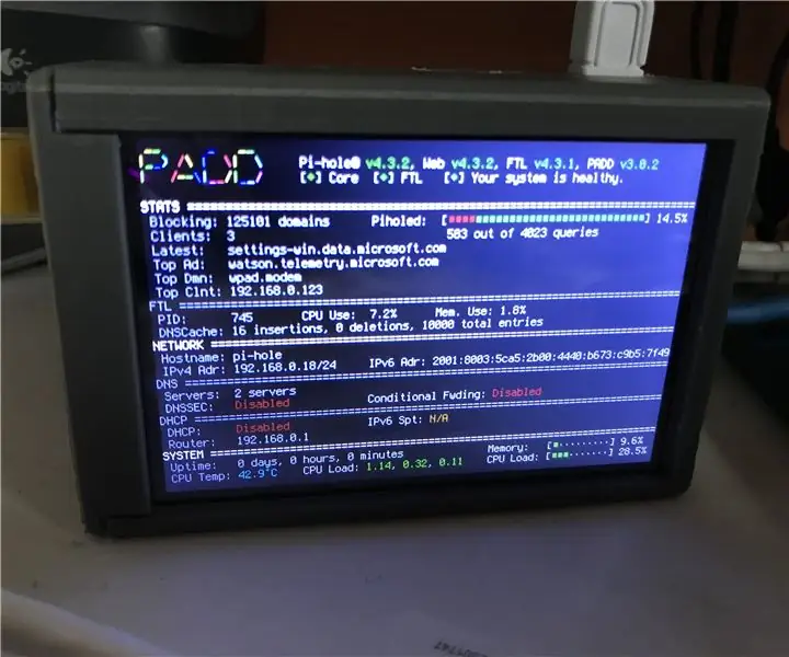 Bloqueador de anuncios PiHole con pantalla de 3,5 ": 8 pasos (con imágenes)