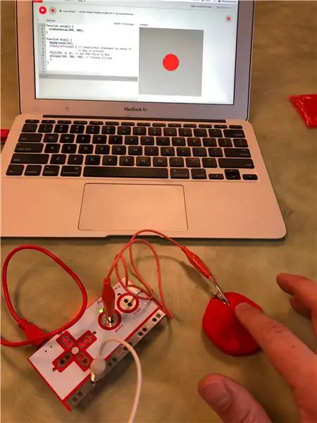 Kódovanie jednoduchých tvarov Playdoh W/ P5.js a Makey Makey