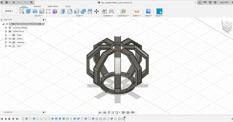 Skep basis- en boonste rame