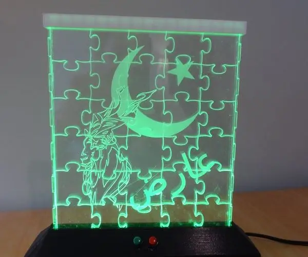 LED Jigsaw Puzzle Light (taglio laser acrilico): 7 passaggi (con immagini)