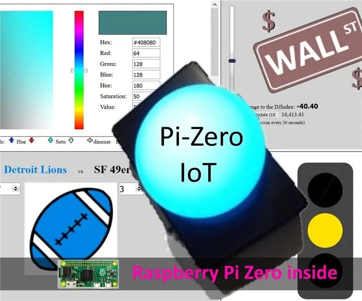 Kiashiria cha Tukio la RPi-Zero IoT / Taa ya Rangi: Hatua 6 (na Picha)