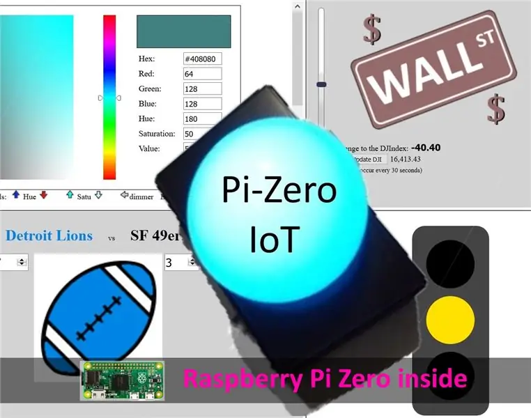 Indicatore di eventi IoT RPi-Zero/Lampada a colori