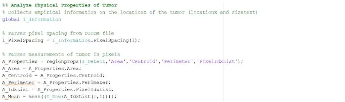 Analiza fizičkih svojstava tumora
