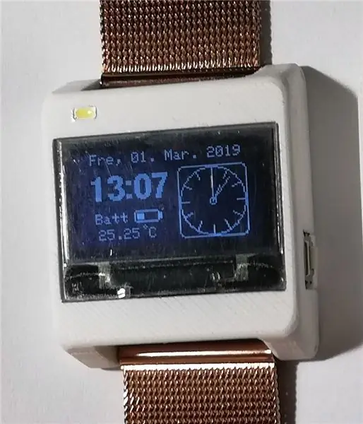 PICCOLO orologio da polso OLED stampato in 3D