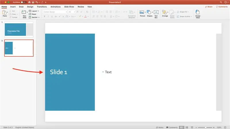 Voeg teks by die liggaam van u PowerPoint