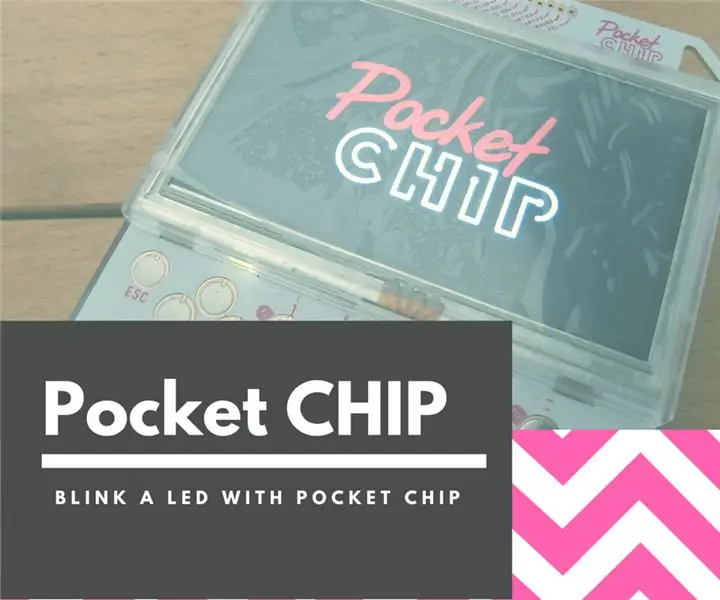 Pocket Chip: Com fer parpellejar un led: 6 passos