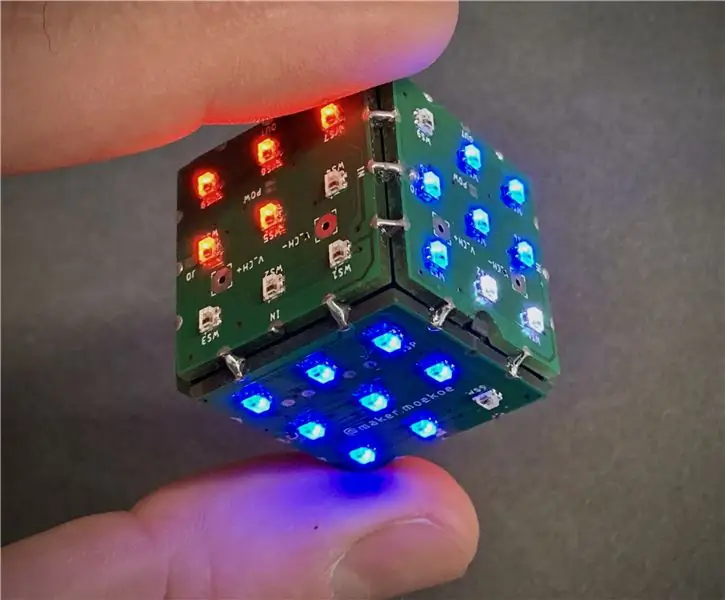 WIFI ve Jiroskoplu Altı Taraflı PCB LED Zar - PIKOCUBE