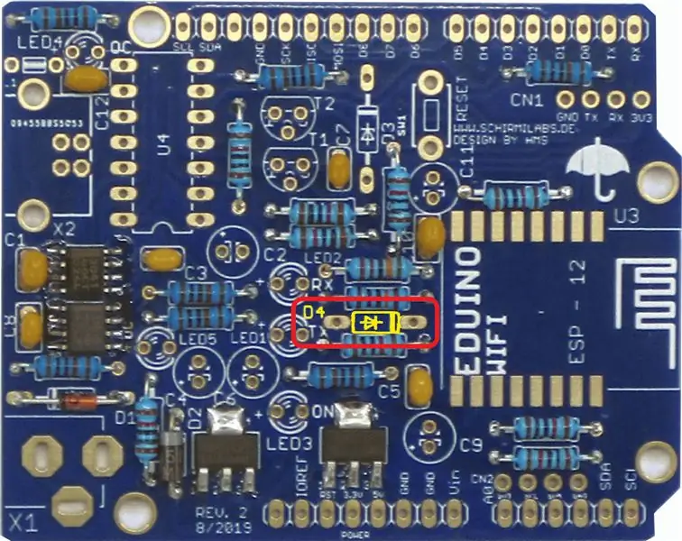 Solder D4: Dioda 1N4148