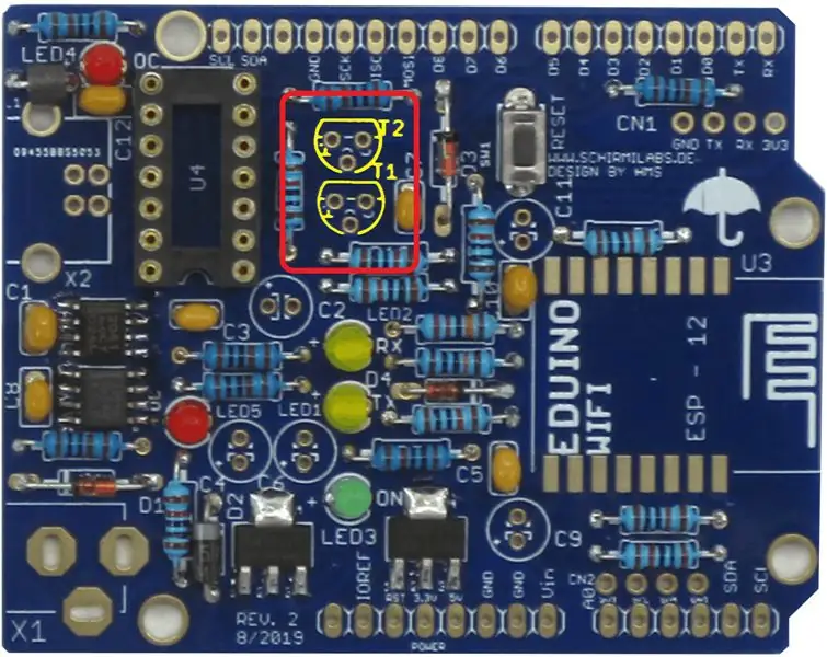 Solder T1 და T2: ტრანზისტორი BC 547