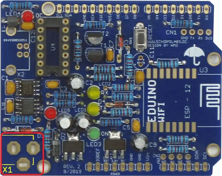 Solder X1: DC Nguvu Jack