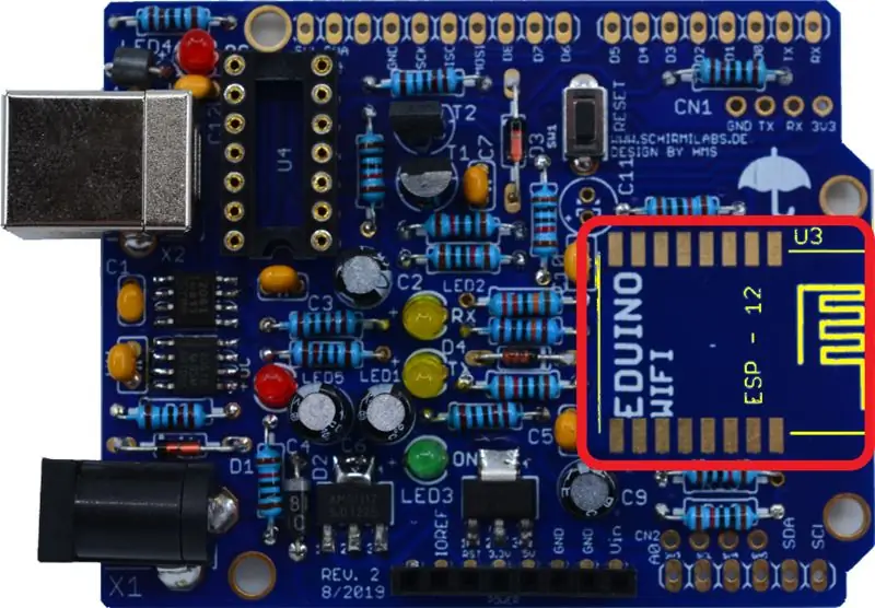 Solder U3: Modul ESP-12