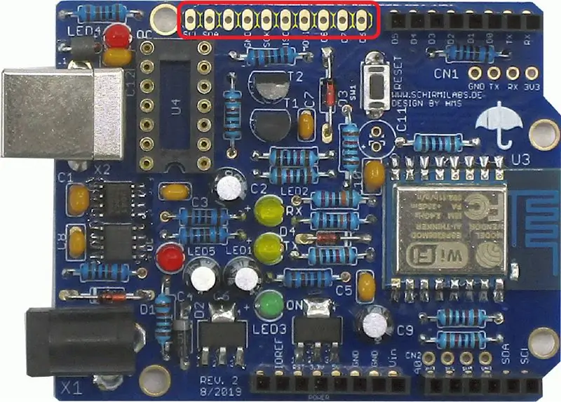 Solder IOH: ส่วนหัวของตัวเมีย 10 Pins