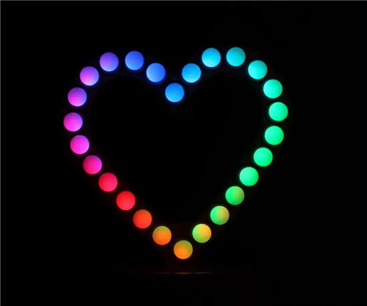 Neopixel LED Heart: 9 стъпки (със снимки)