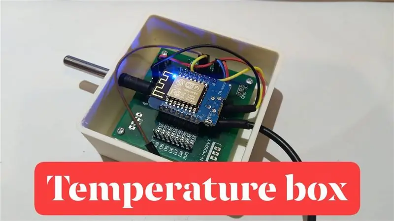 DS18B20 temperatūros jutiklio dėžutė