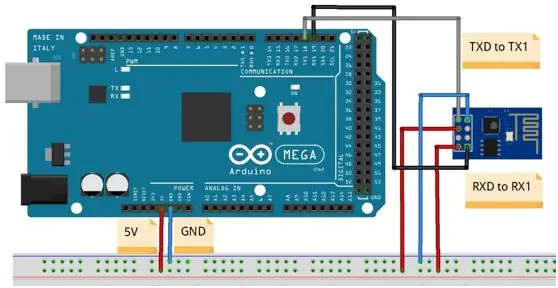 Ühendamine Arduino Mega