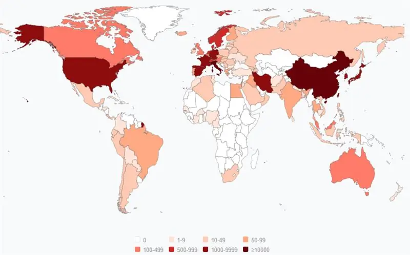 MicroPython dasturi: Koronavirus kasalligi (COVID-19) ma'lumotlarini real vaqtda yangilang