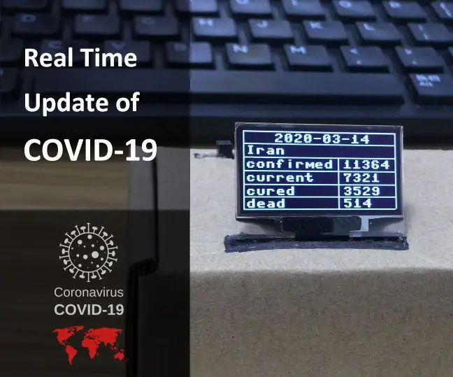 Program MicroPython: Ažurirajte podatke o koronavirusnoj bolesti (COVID-19) u stvarnom vremenu: 10 koraka (sa slikama)