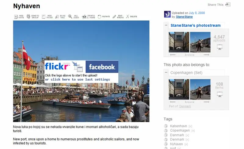 Last opp Flickr -bilder direkte til Facebook -fotoalbum: 7 trinn