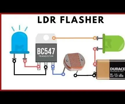 LED Flasher микросхемасы LDR менен: 6 кадам