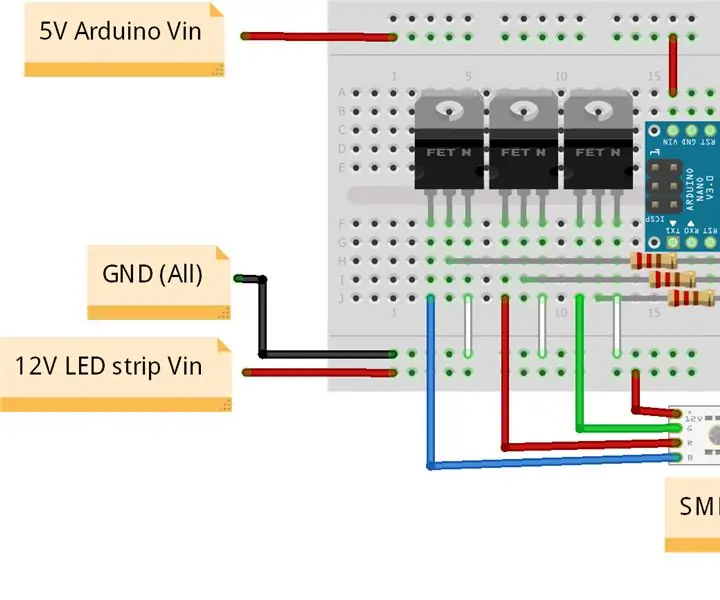 कूल पीसी लाइट्स के लिए Arduino LED स्ट्रिप कंट्रोलर: 5 कदम