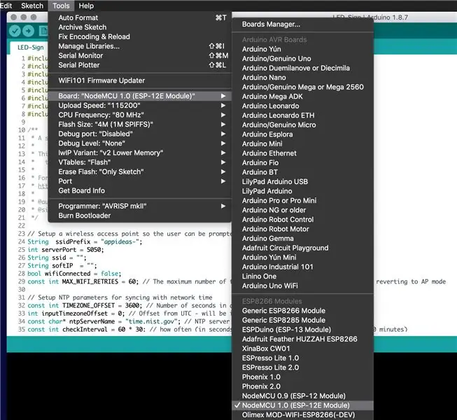 Laai die Arduino -kode en maak verbinding met WiFi