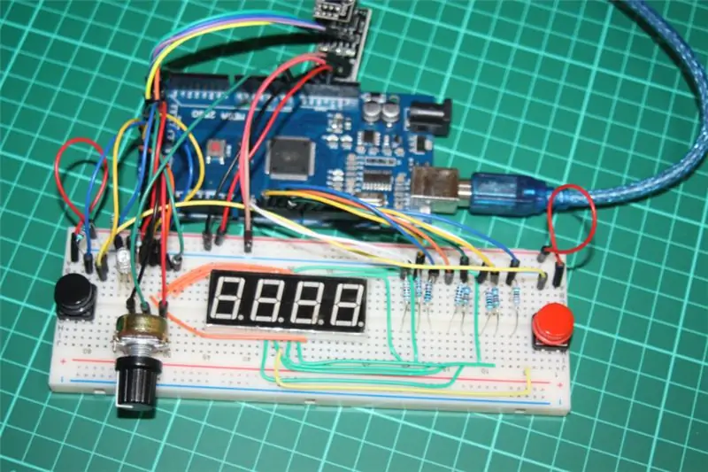 Kunci Gabungan Tanpa Wayar Arduino Dengan Paparan Segmen NRF24L01 dan 4 Digit 7