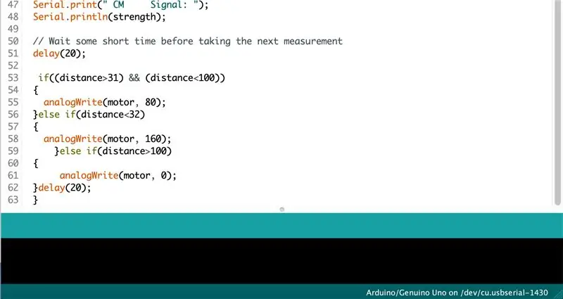 Configuration du capteur