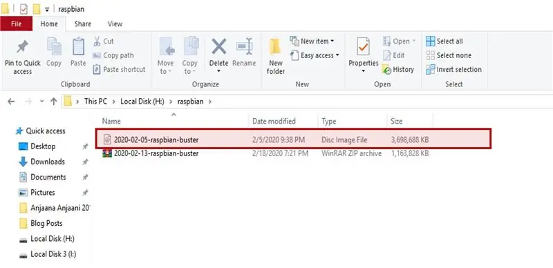 Yuklab olingan zip faylini 7-zip yoki WinRAR va boshqalar kabi har qanday dasturiy ta'minot yordamida chiqarib oling, qazib olish tugagandan so'ng, siz ochilgan papkada.img faylini ko'rishingiz kerak