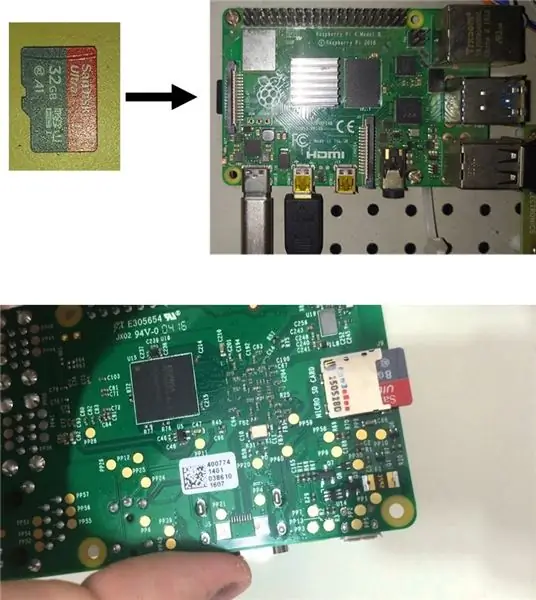 Sekarang Keluarkan Kad SD Dari Laptop dan Masukkan ke Slot Kad SD RaspberryPi