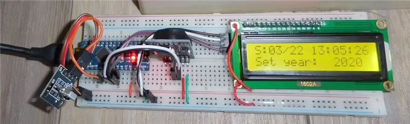 Часовник, LCD дисплей, инфрачервен за настройка