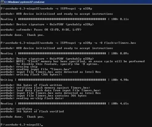 Escribir código para un programa en C. Cargar archivo HEX en la memoria flash del microcontrolador