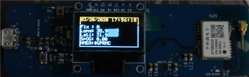 OLED дэлгэцийн төслийн тусламжтайгаар GPS -ийн хяналт